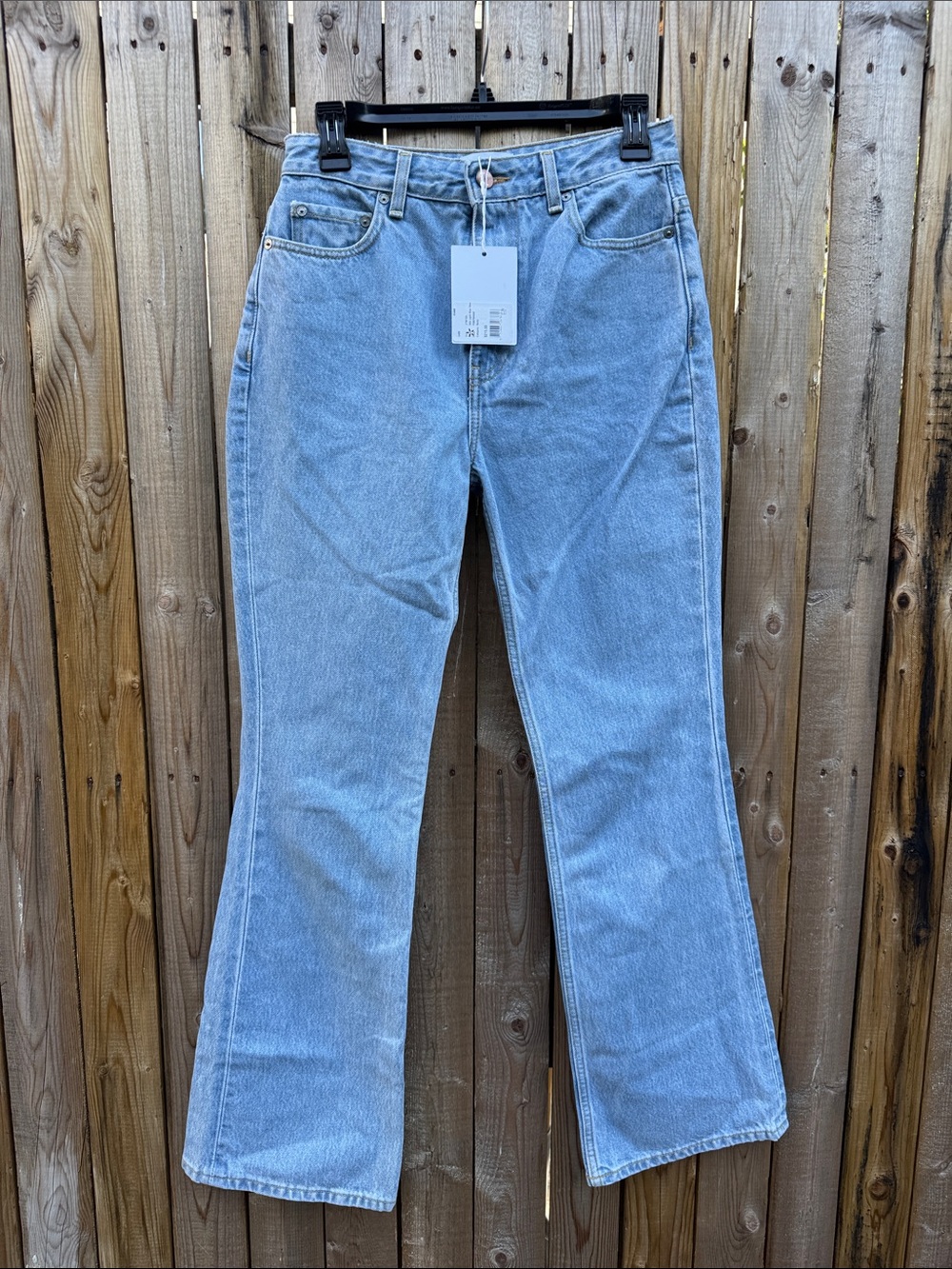 Ganni Light betzy Blue High-Rise Flared Jeans NWT